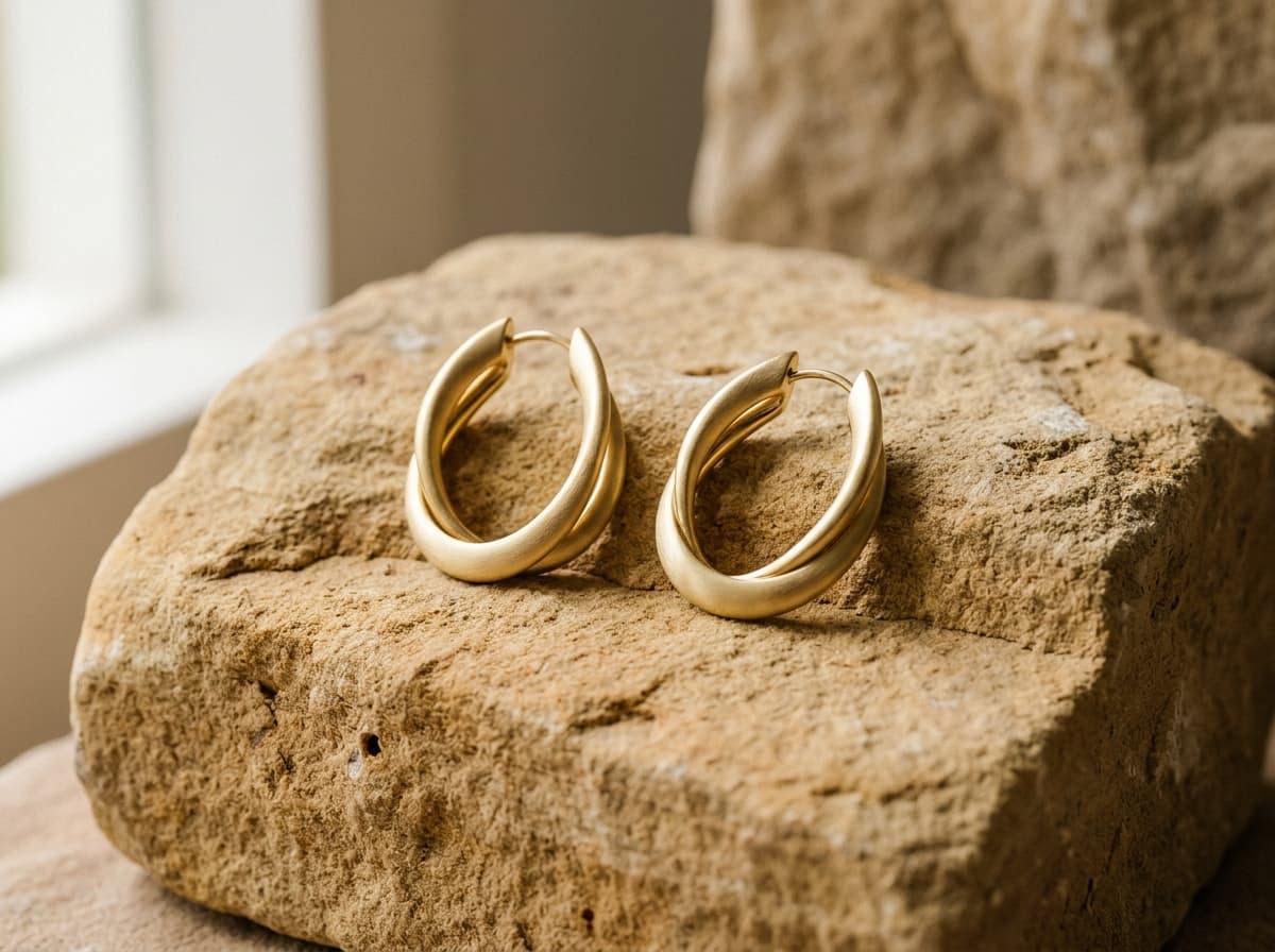 Colección de Pendientes Esculturales Ofiro en piedra arenisca